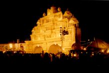 Maketa Městského paláce ze dřeva, papíru a látky (Jaipur)